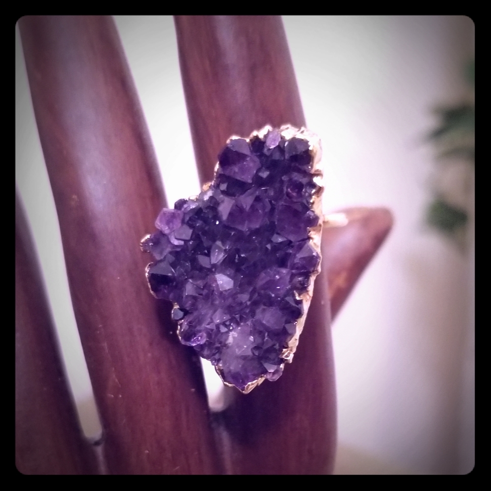 💥Amethyst Druzy Ring 💥